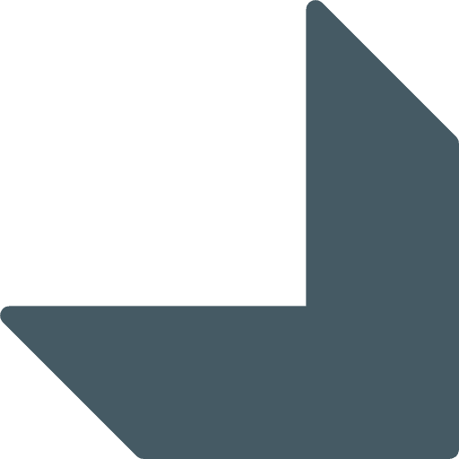 Diagonal arrow orientation directional multimedia icon