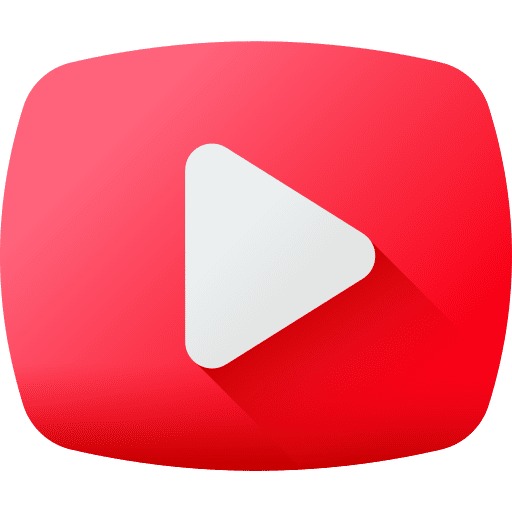 Youtube social network video player logo icon