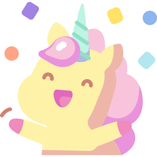 Celebrate emoji unicorn fairy tale icon