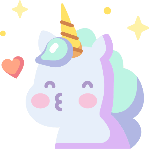 Kiss emoticons smileys unicorn icon Kiss emoticons smileys unicorn icon