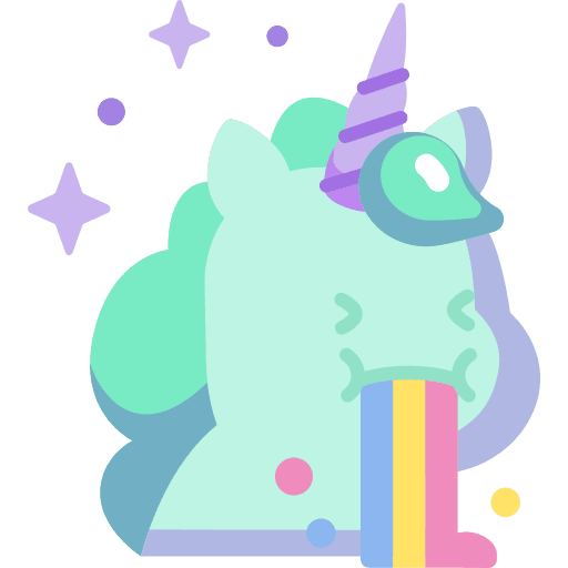 Puke rainbow animals unicorn icon Puke rainbow animals unicorn icon