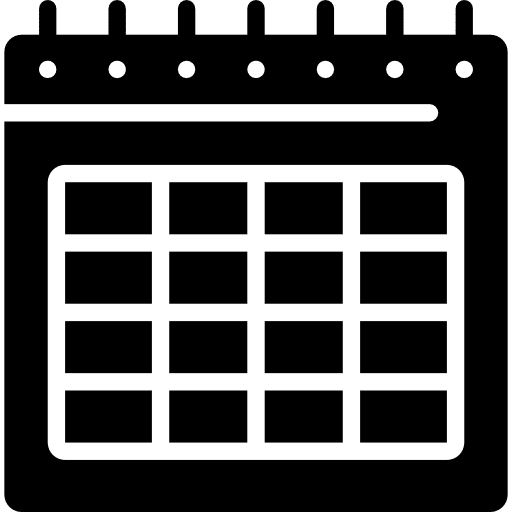 Calendar time and date calendar organization icon