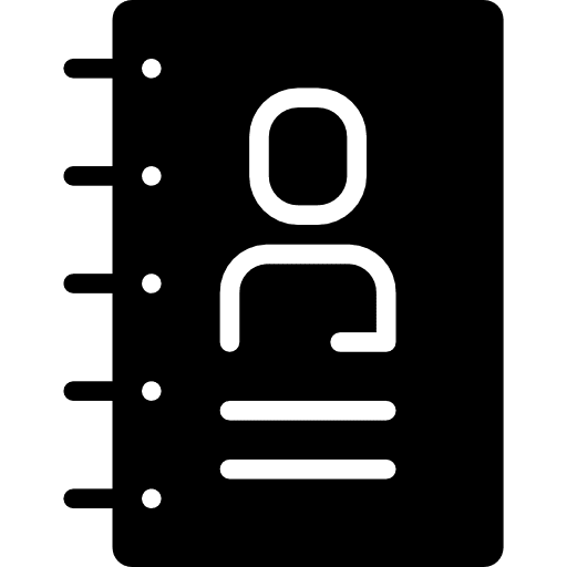 Address business bookmark communications icon