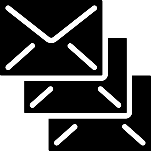 Mail interface mail envelopes icon