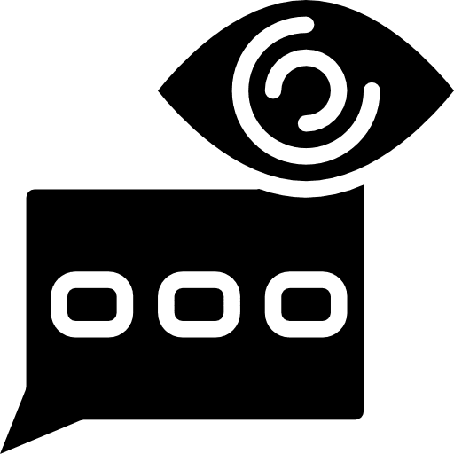 Message view communications speech bubble icon