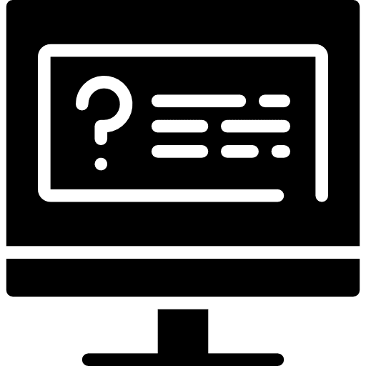 Online question computer communication web icon