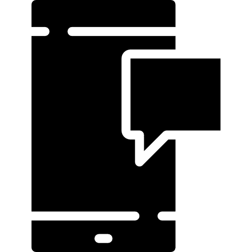 Chat cellphone touch screen communications icon