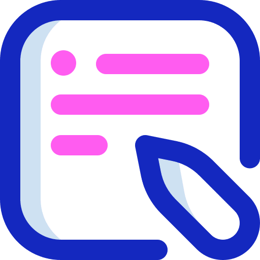 Content marketing pencil writing content writing icon