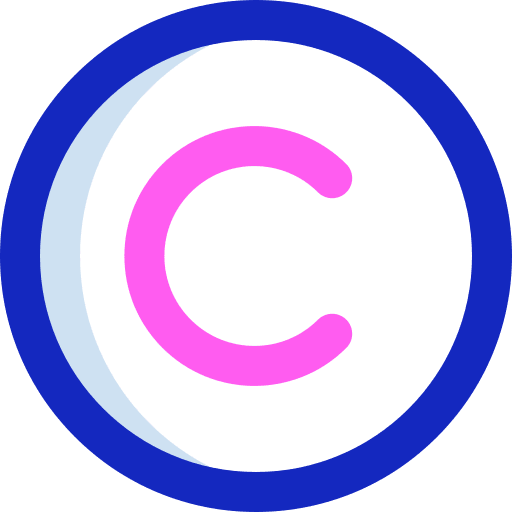 Copyright license owner shapes and symbols icon
