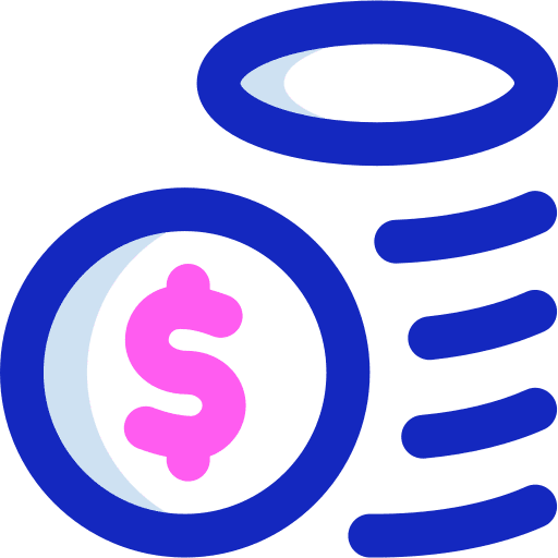 Coin currency stack cash icon