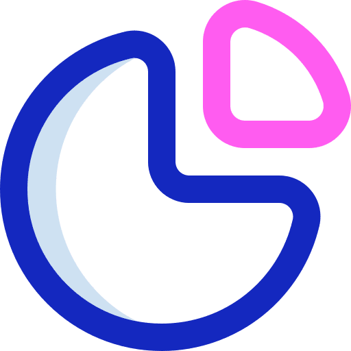 Pie chart finances statistics stats icon