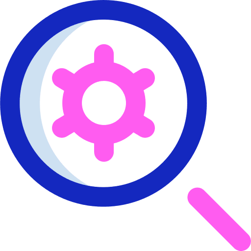 Configuration gear search seo and web icon