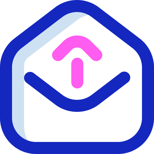 Email uploading up arrow upload icon