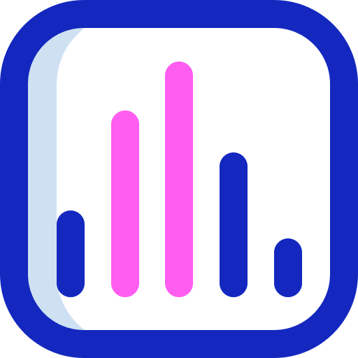 Histogram distribution business and finance histogram icon