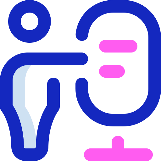 Presentation stick man business and finance graph icon