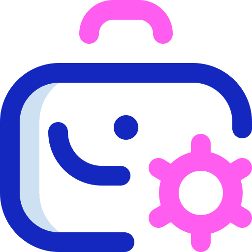 Management briefcase job manager icon