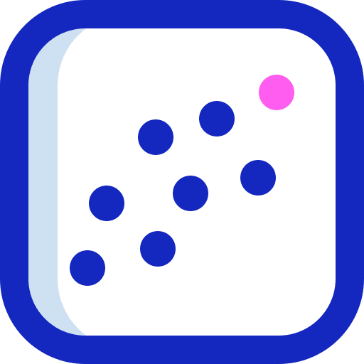Scatter plot business dots chart icon