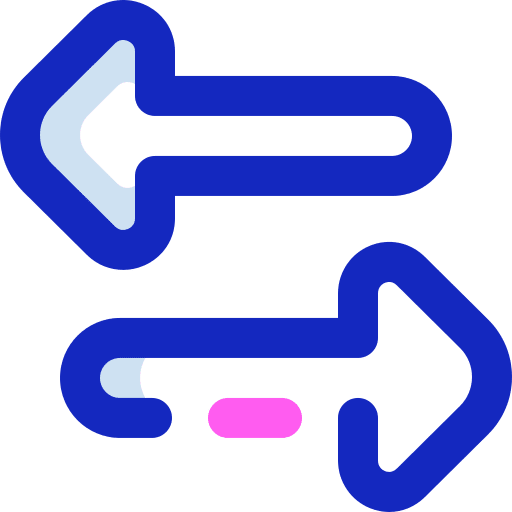 Arrow left bidirectional interface icon
