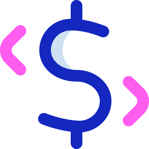 Exchange dollar currency banking icon