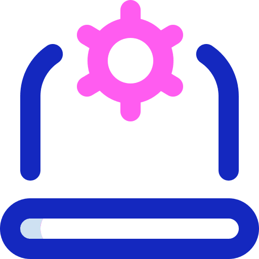 Web development configuration laptop settings icon