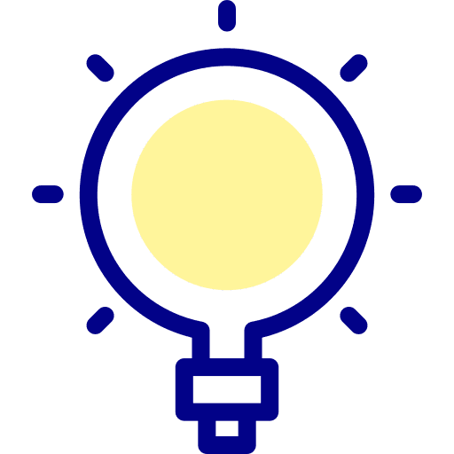 Light bulb creativity electronics tip icon