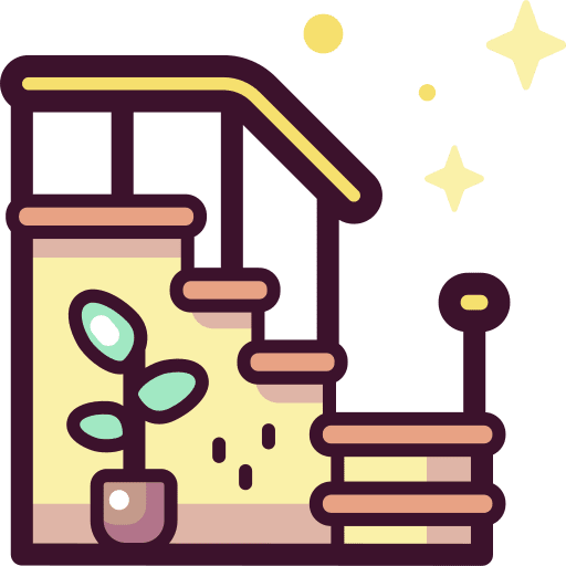 Stairs stair handrail floor icon Stairs stair handrail floor icon