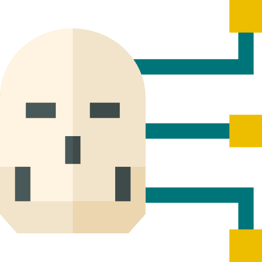Anatomy study bone human body icon