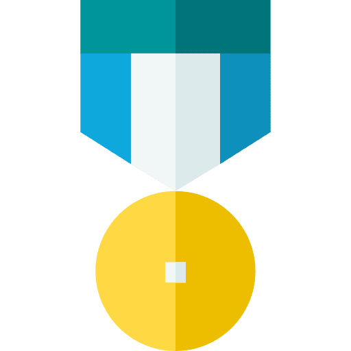 Merit reward medal winner icon