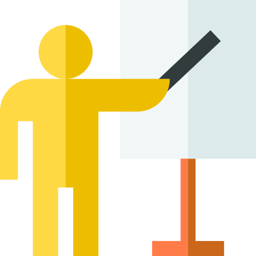 Teach people communications presentation icon