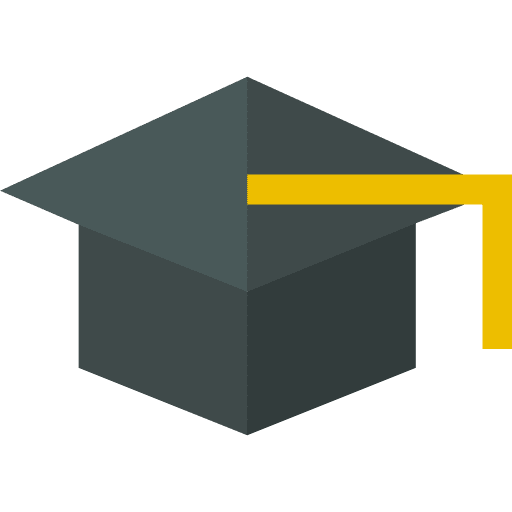 University mortarboard university graduation cap icon