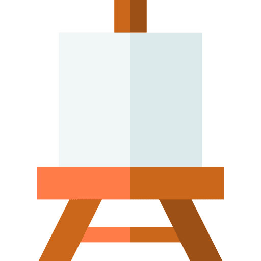 Art subject paint easel icon