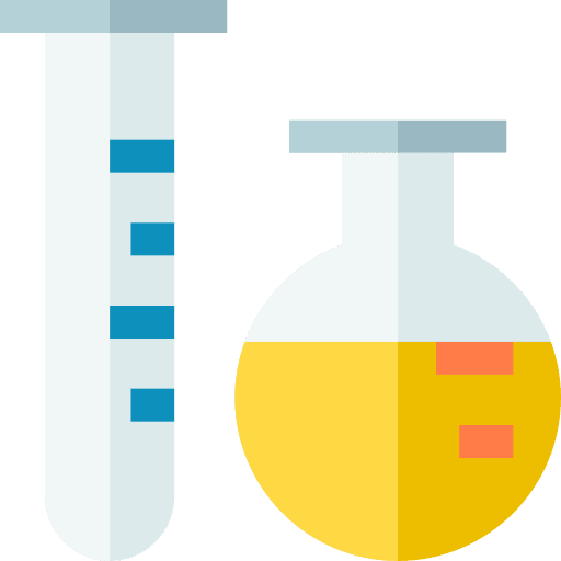 Chemistry subject flask laboratory icon