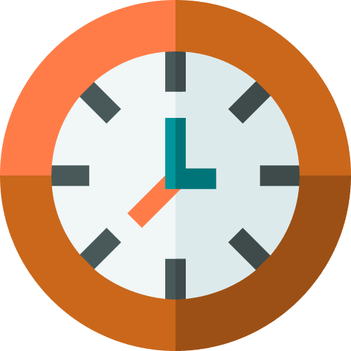Clock time and date time clock icon
