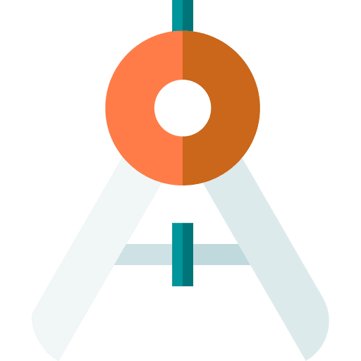 Compass divider education school supplies icon