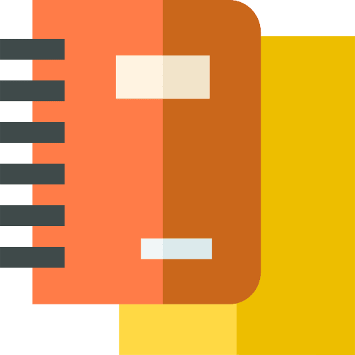 Notebook agenda planning note icon