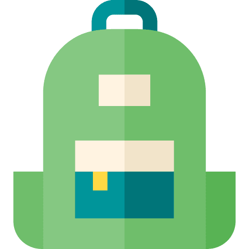 School bag education travel bag travel icon