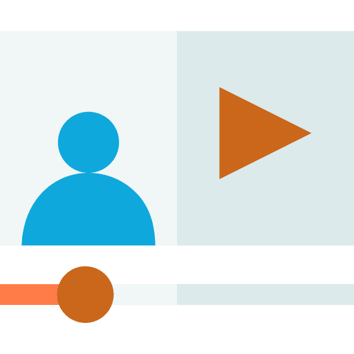 Tutorial multimedia user online icon