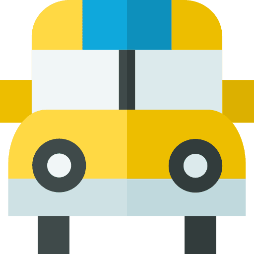 School bus back to school automobile transportation icon