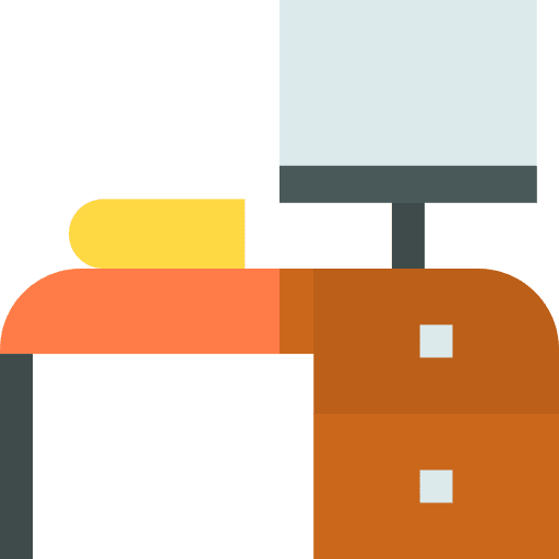 Workspace study electronics table icon