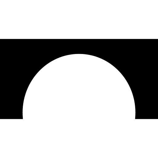 Semicircumference half circumference bridge icon