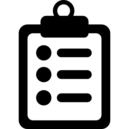 Medical notes symbol of a list paper on a clipboard clipboard medical symbol icon