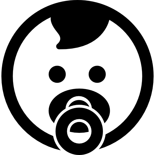 Baby face faces baby circular icon