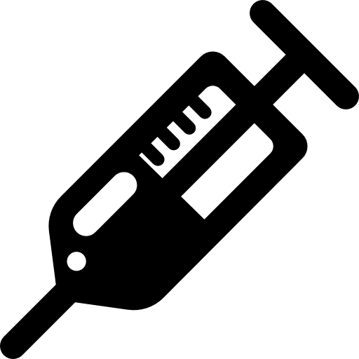 Syringe with medicine drug diagonal tool icon