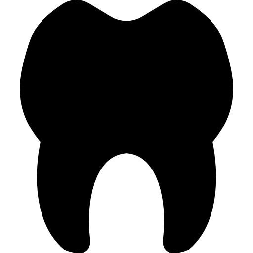 Teeth silhouette black medical icons shape icon