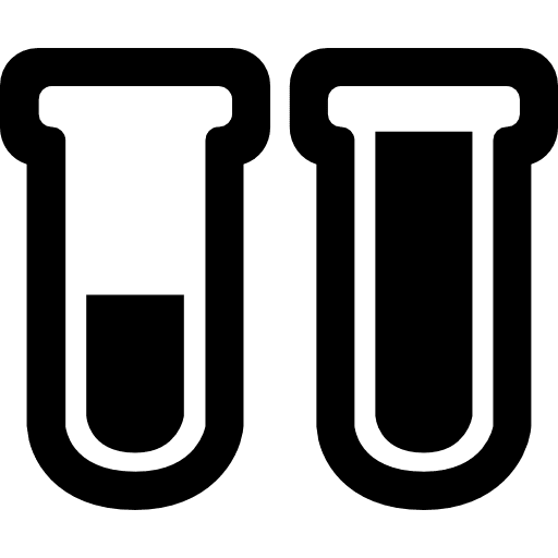 Medical samples in test tubes couple glass samples medical icons icon