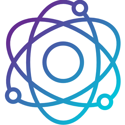 Atom chemistry structure education icon
