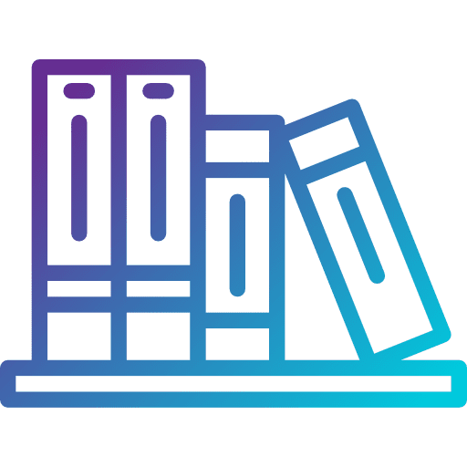 Bookshelf education furniture book icon