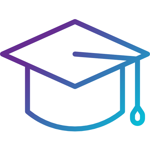 Mortarboard thesis cap education icon