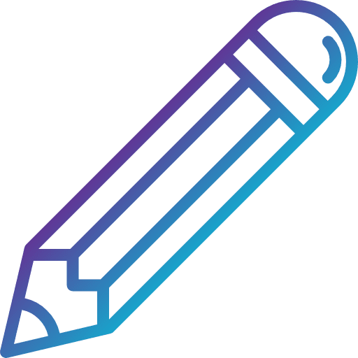 Pencil drawing writing education icon