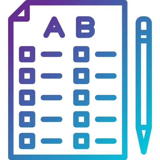 Test multiple choice test archive icon